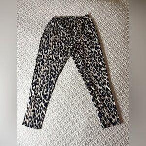 Faded Glory Leopard Print Leggings - Black and Tan